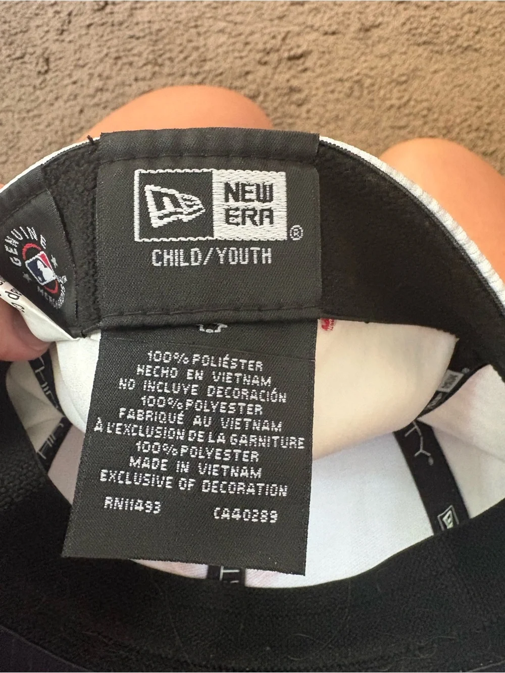 New Era Kids Minnesota Twins White Hat with Navy & Red Logo